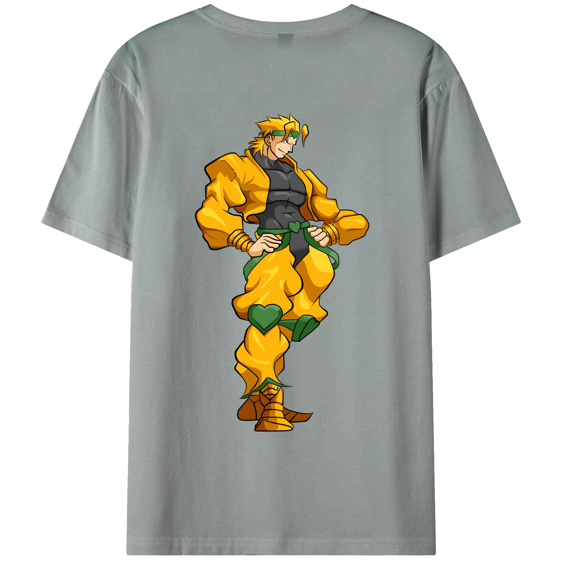 （画像用） ジョジョの奇妙な冒険 ディオ?ブランドー JoJo's Bizarre Adventure Dio Brando 綿100％ メンズ半袖Tシャツ（バックプリント） 通気性